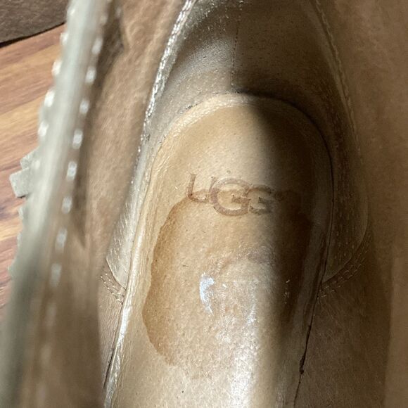 UGG Caleb Lace Up Fringe Leather Woman’s Moccasins. Size 9. - Picture 9 of 10